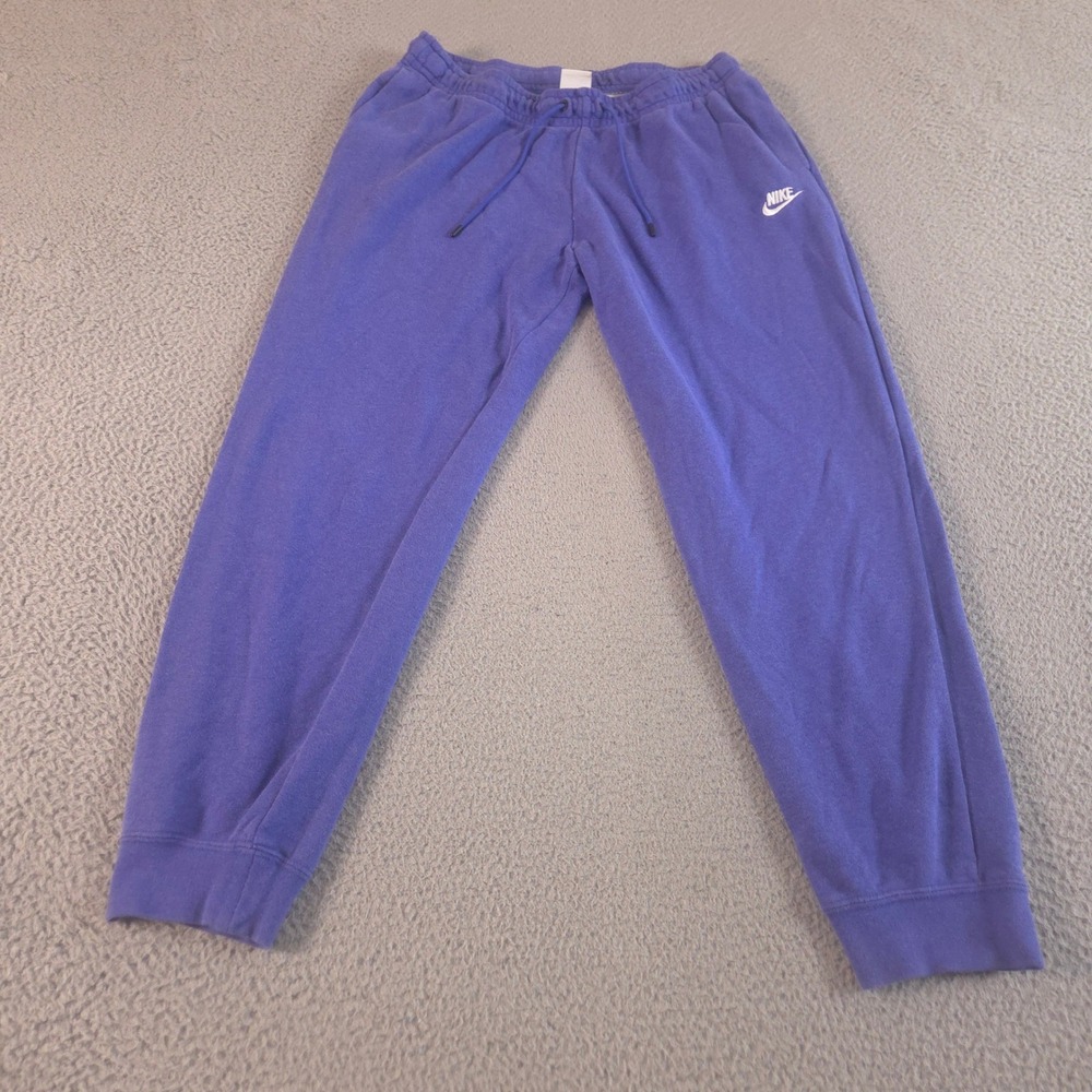 Nike Sweatpants Womens Large Purple Sportswear Club Fleece Mid-Rise Joggers